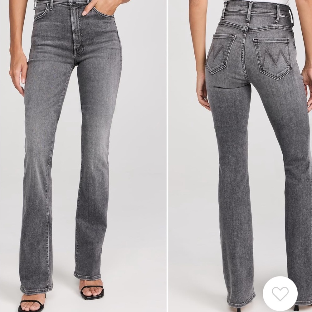 MOTHER Gray Hustler Heel Jeans NWT